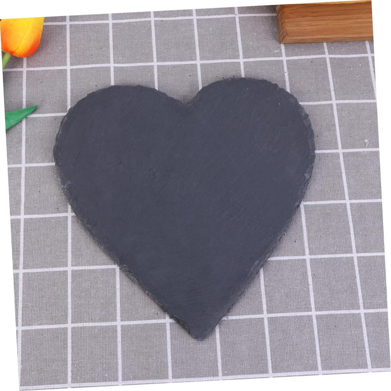 Heart Shaped Natural Stone Serving Tray Eco Friendly Material for Cake Sushi Pizza Fruit - Image 3