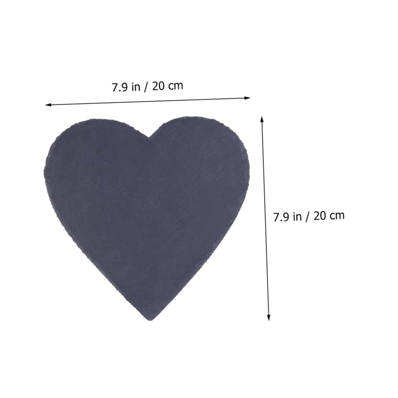 Heart Shaped Natural Stone Serving Tray Eco Friendly Material for Cake Sushi Pizza Fruit - Image 5