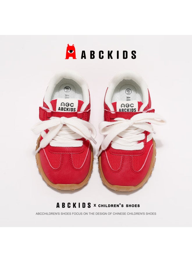 Abc Kids Children's Running Shoes Autumn Winter Boys Girls Casual Mesh Sports Shoes 3594 White/red Size 32 - Image 3
