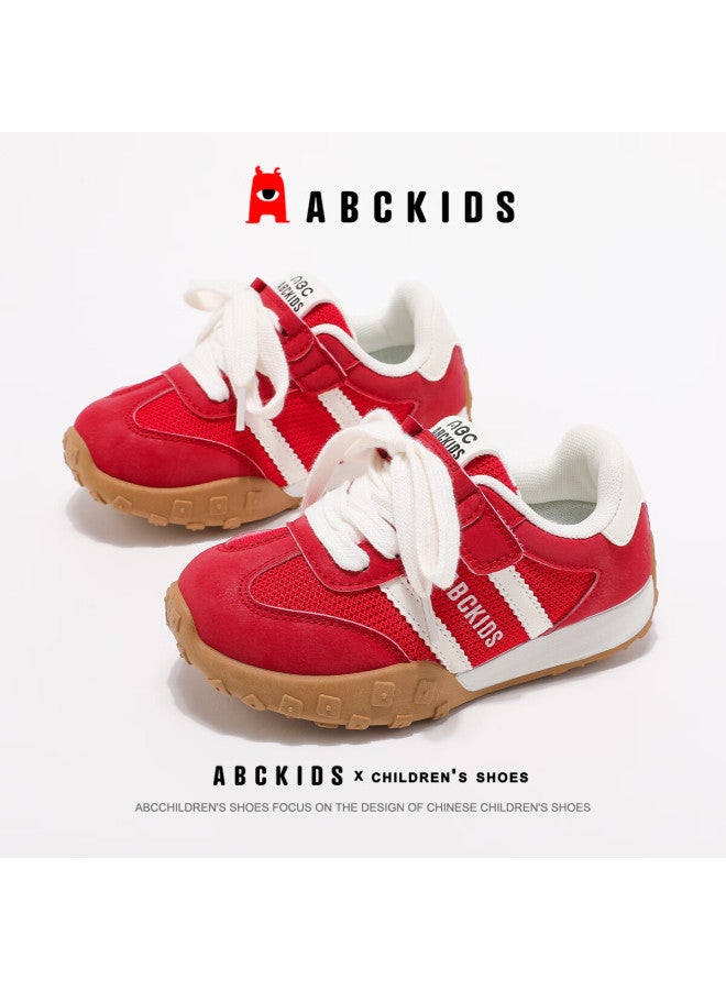 Abc Kids Children's Running Shoes Autumn Winter Boys Girls Casual Mesh Sports Shoes 3594 White/red Size 32 - Image 1