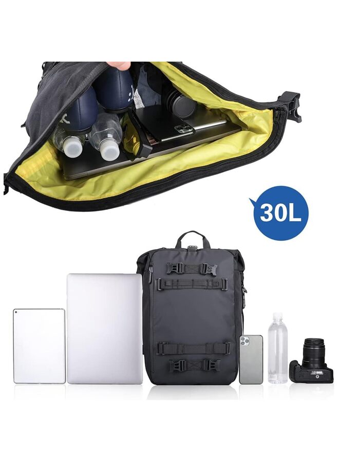 حقيبة خلفية للدراجات النارية، حقيبة تخزين خلفية مقاومة للماء سعة ٣٠ لترًا، حقيبة سفر، رف خلفي للدراجات النارية، حقيبة تخزين، ملحقات دراجات نارية احترافية - Image 2