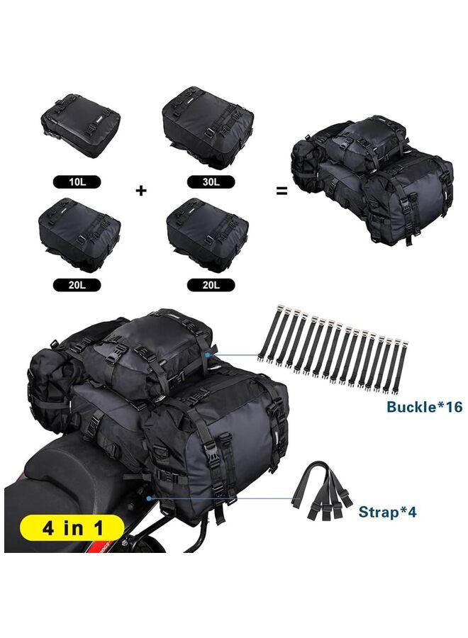 حقيبة خلفية للدراجات النارية، حقيبة تخزين خلفية مقاومة للماء سعة ٣٠ لترًا، حقيبة سفر، رف خلفي للدراجات النارية، حقيبة تخزين، ملحقات دراجات نارية احترافية - Image 4