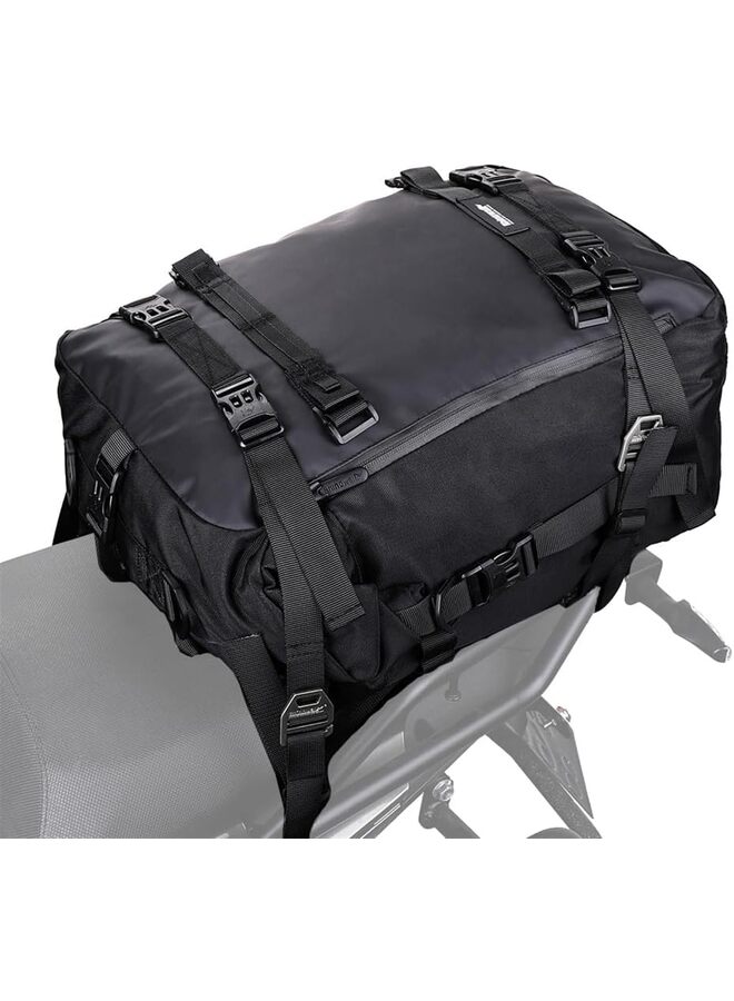 حقيبة خلفية للدراجات النارية، حقيبة تخزين خلفية مقاومة للماء سعة ٣٠ لترًا، حقيبة سفر، رف خلفي للدراجات النارية، حقيبة تخزين، ملحقات دراجات نارية احترافية - Image 1