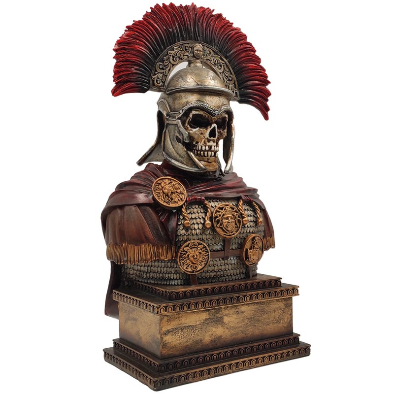 LOOYAR Roman Empire Legion Undead Centurion Soldier Resin Sculpture for House Living Room Porch Decoration Office Desktop Arrangement Gift