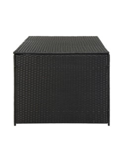 vidaxl Garden Storage Box Poly Rattan 180x90x70 cm Black  - Image 4