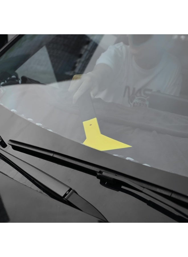 Window Tint Squeegee Long Handle Scraper Tool Triangle Slim Foot Tinting Squeegee Windshield Snow Frost Ice Removal Tool for Cars Trucks Window Film Installation Applicator Tool - Image 3