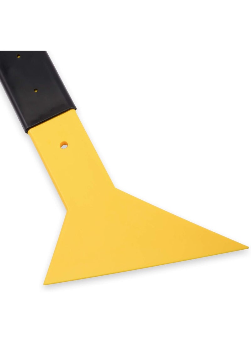 Window Tint Squeegee Long Handle Scraper Tool Triangle Slim Foot Tinting Squeegee Windshield Snow Frost Ice Removal Tool for Cars Trucks Window Film Installation Applicator Tool - Image 4