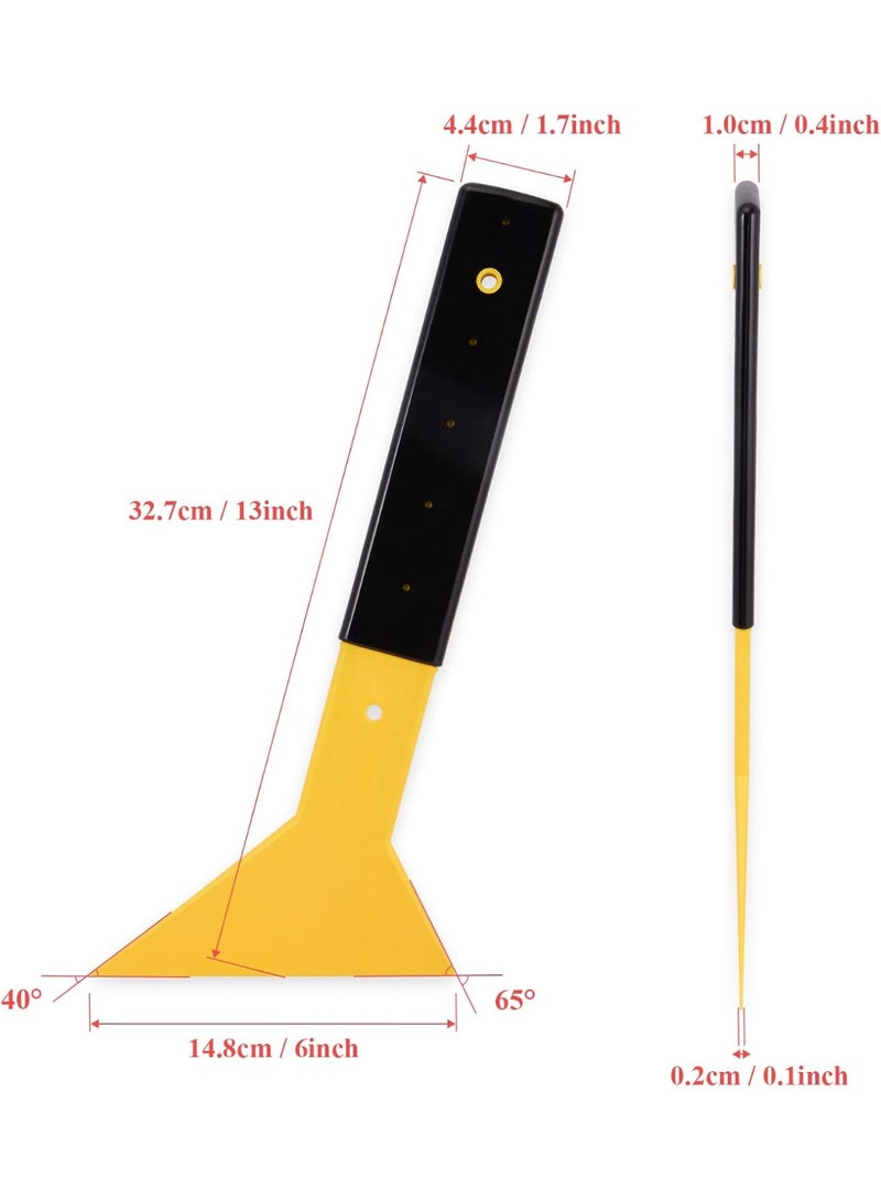 Window Tint Squeegee Long Handle Scraper Tool Triangle Slim Foot Tinting Squeegee Windshield Snow Frost Ice Removal Tool for Cars Trucks Window Film Installation Applicator Tool - Image 5