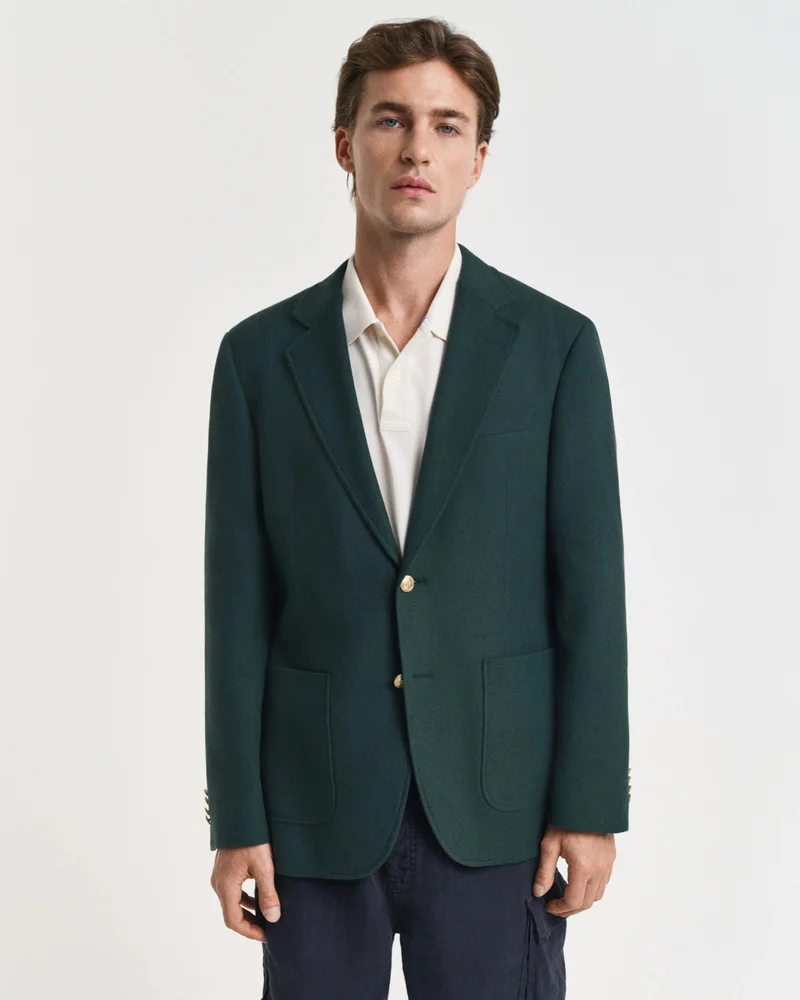 Gant  Gant Slim Fit Cotton Club Blazer for Men | Best Price UAE