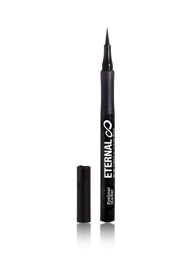 ETERNAL Liquid Professional Eyeliner Marker Water and Sweat Resistant NonSmudge with Matte Finish and Thin Tip for Sharp Intense Lines (Black) - Image 4