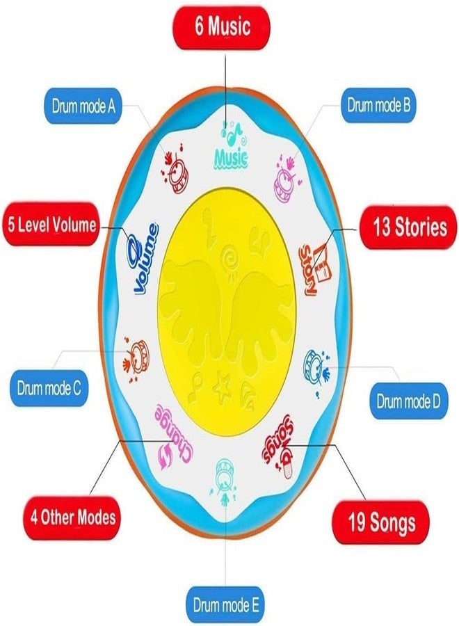 Samip Babies and Toddlers Musical Drum Toys with Lights, Infants and Kids Musical and Educational Toys for 1 2 3 4 5 Year Old Boys and Girls - Image 2