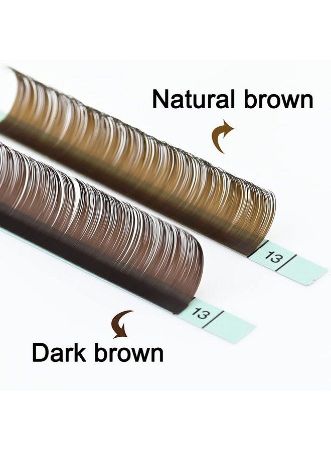 NAGARAKU Brown Color Eyelash Extensions 0.10Mm C Curl 715Mm Mix Faux Mink Volume Clusters 20 Rows Soft Nature Long Individual False Lashes Professional Beauty Salon Supplies (0.10 C Mix) - Image 3