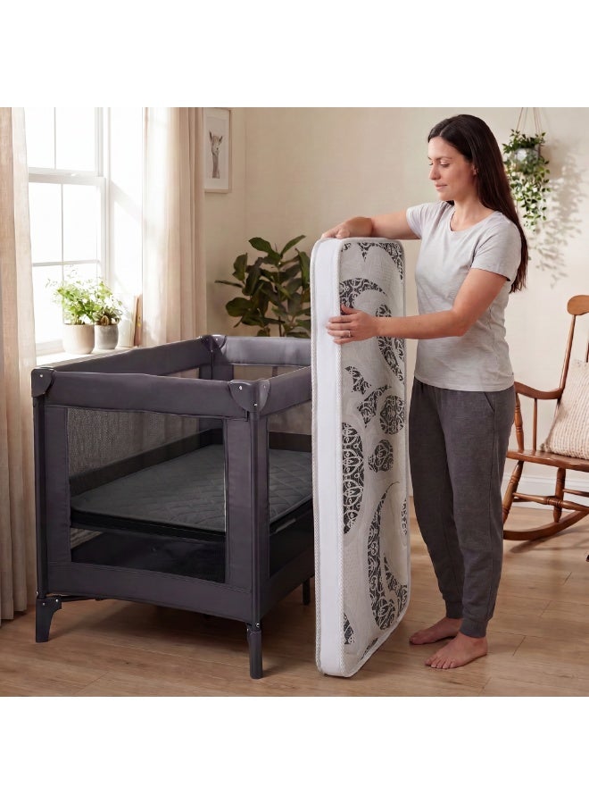 Premium Baby Travel Cot Mattress, 120 × 60 cm, 10 cm Thick – Padded, Breathable & Hypoallergenic (Mattress Only) - Image 3
