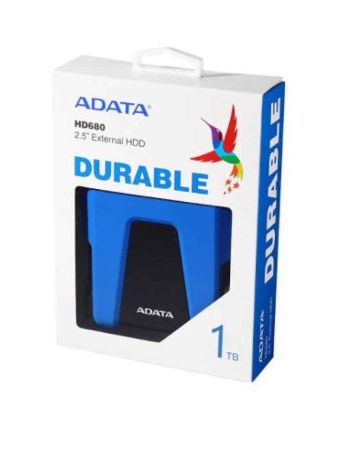 أداتا - HD680 قرص صلب خارجي متين بسعة 1 تيرابايت | القرص الصلب المضاد للصدمات | متوافق مع PS5 XBOX | أزرق - Image 1