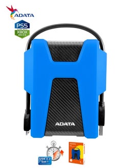 أداتا HD680 قرص صلب خارجي متين بسعة 1 تيرابايت | القرص الصلب المضاد للصدمات | متوافق مع PS5 XBOX | أزرق  - Image 3