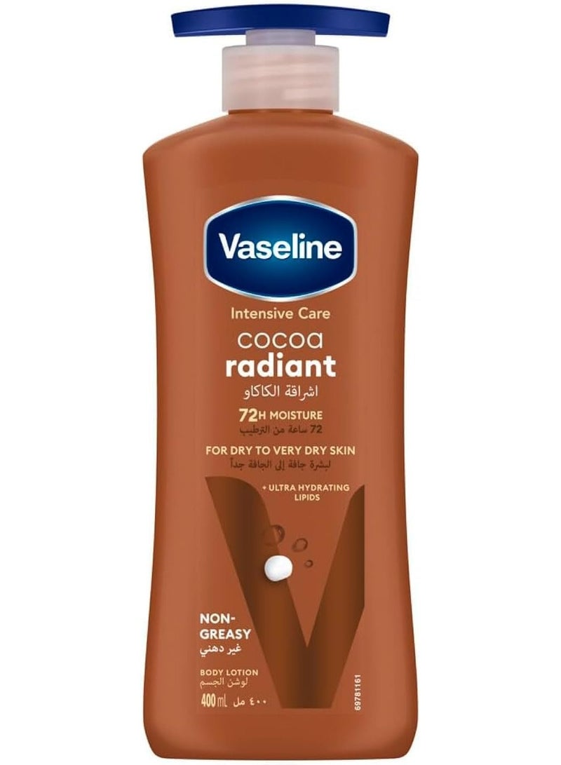 Vaseline Intensive Care Body Lotion For Dry To Very Dry Skin Cocoa Radiant 400ml - Image 1