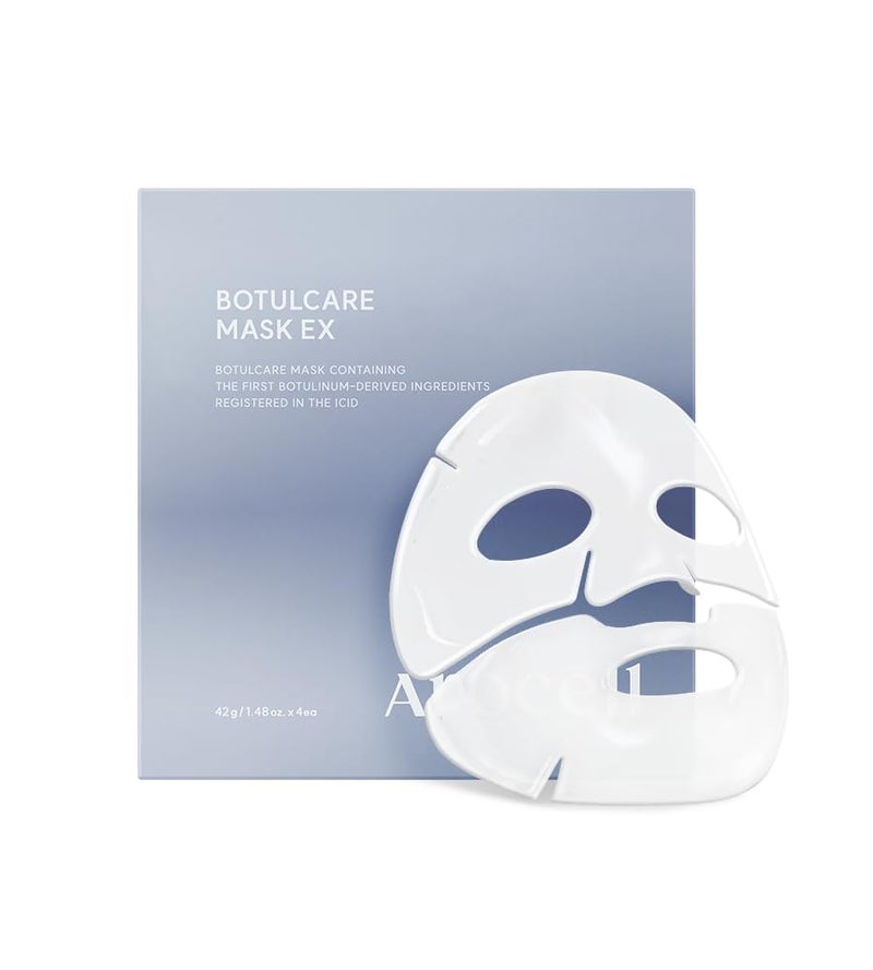 AROCELL OFFICIAL Botulcare Mask EX 4 Facial Sheet â€“ Moisturizing Firming Hydrating Elasticity Boosting Pore Minimizing Korean Skincare with Hyaluronic Acid & Panthenol | BSS Skincare Must-Have - Image 1