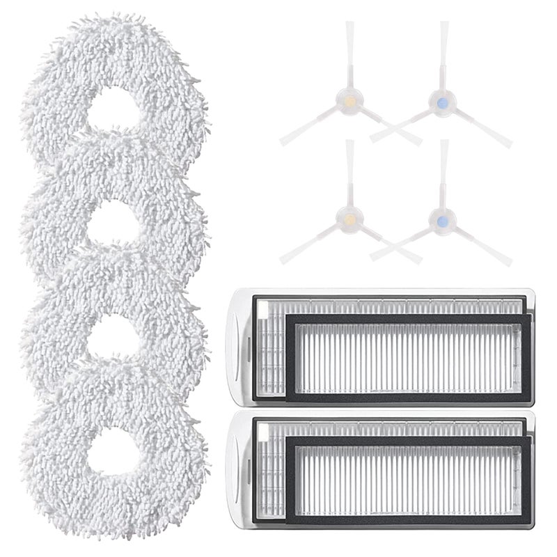 VACUSHOP Vacushop Resuable Mop Cloth for Robot Sweeping Narwal T10 Accessories Parts Microfiber X2 Filter X4 Side Brush X4 Mop 10 
