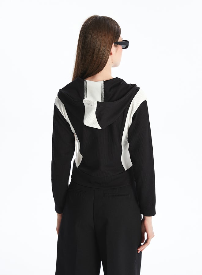 LC WAIKIKI Hooded Color Block Women's Zip-Up Sweatshirt - Image 4