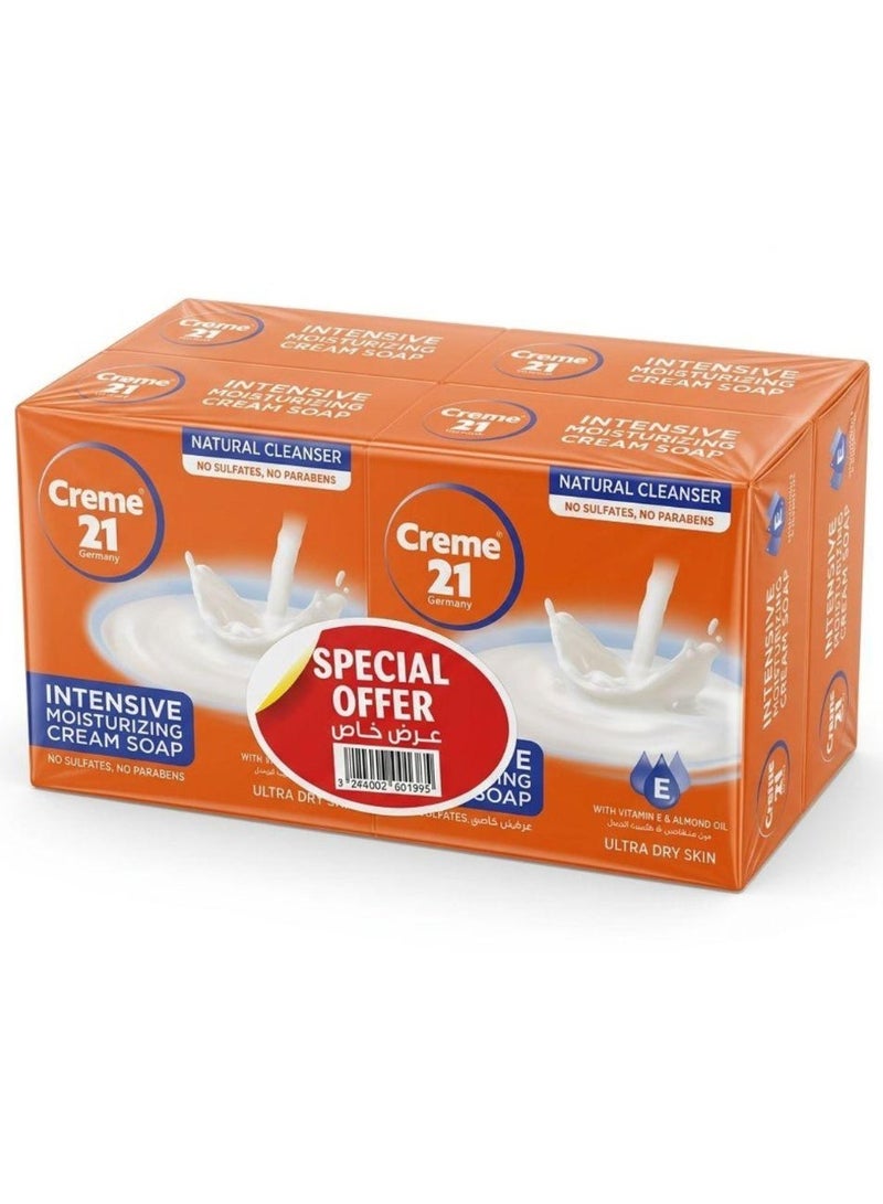 Creme 21 Creamy soap for intensive moisturizing, 4 pieces, 125g - Image 1