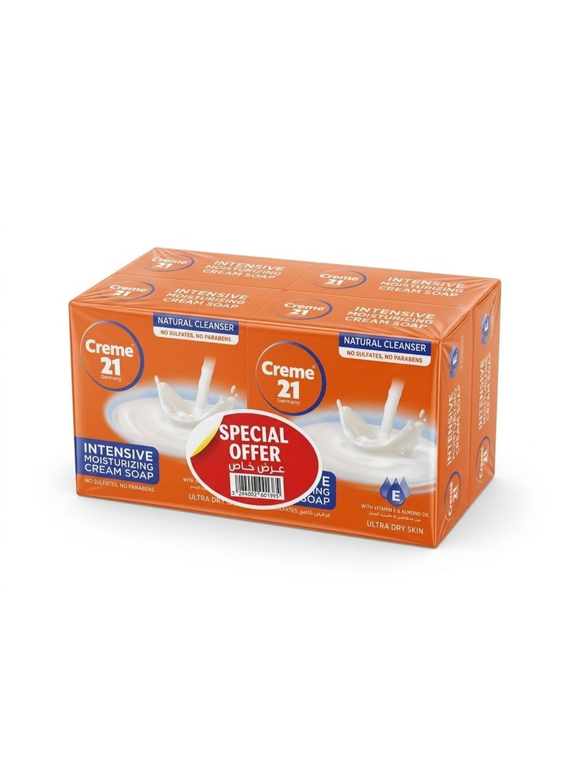 Creme 21 Creamy soap for intensive moisturizing, 4 pieces, 125g - Image 2