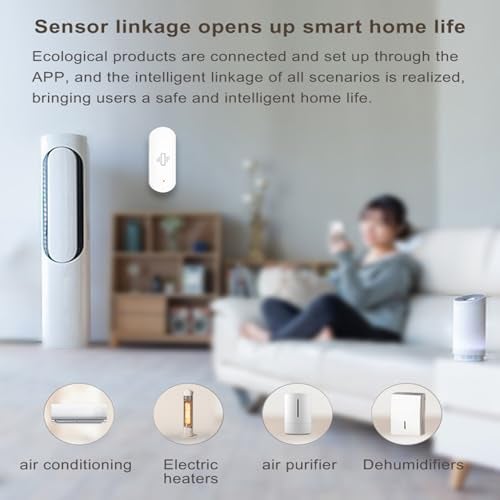 SENCKIT Smart Vibration Sensor: Wireless Glass Break Detector, WiFi Door Sensor with App Alerts, Adjustable Sensitivity, Glass Break Security Sensor for Alarm System and Smart Home Automation (4-Pack) - Image 4