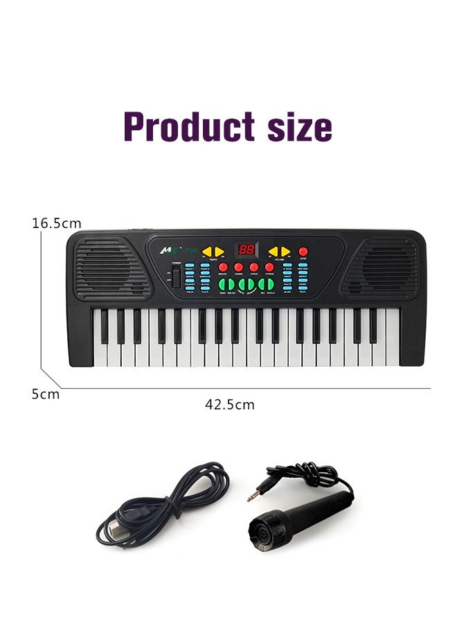 37 Key Piano Keyboard with Microphone for Kids Musical Toys for 3 4 5 6 Year Old kids  USB charging Piano Portable Music Keyboard Electronic Educational Learning Toy for Boys Girls Birthday Gifts - Image 4