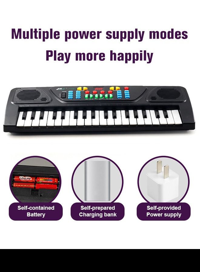 37 Key Piano Keyboard with Microphone for Kids Musical Toys for 3 4 5 6 Year Old kids  USB charging Piano Portable Music Keyboard Electronic Educational Learning Toy for Boys Girls Birthday Gifts - Image 5