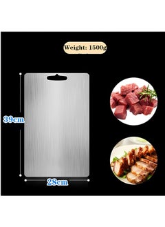 Beauenty 304 Stainless Steel Cutting Board For Kitchen,Meat,Fruit,Pastry,Pizza,Cheese,Vegetable Metal Cutting Board,meat Cutting Board For Anti-skid Double Side,Dough Board（39 * 28cm）  - Image 5
