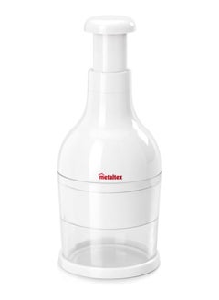 Metaltex Vegetable Chopper Onion Cutter 27.5 x 10 cm  Manual Food Chopper for Kitchen Dishwasher Safe (White) Kitchen Tool Cutter to Cut Onion Salad Tomato Potato  - Image 4