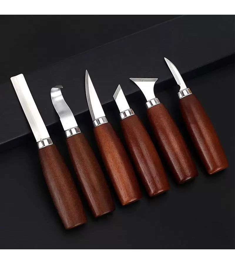 Wood Carving Tool Set of 4 Hand Chisels Curved Shaping Tools for Spoon Making - Image 2