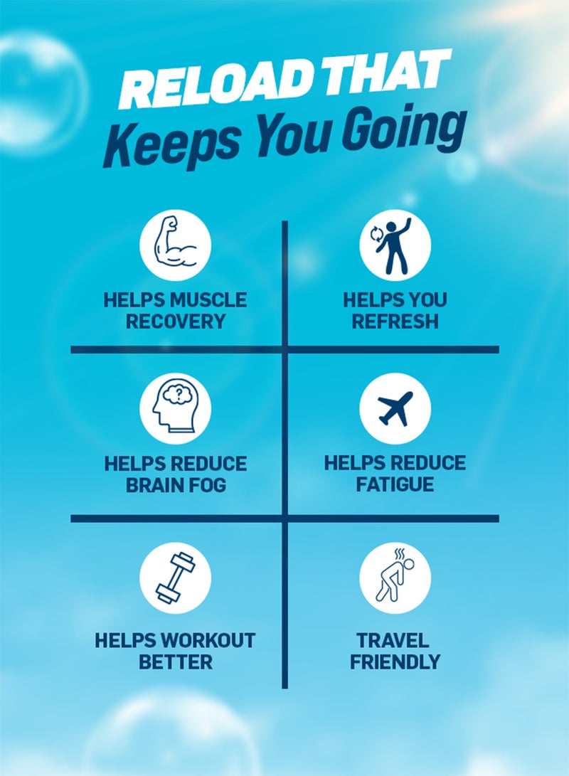 FAST&UP Reload - Hydration Electrolyte Supplement - 20 Effervescent Tablets, Orange Flavour - Image 5