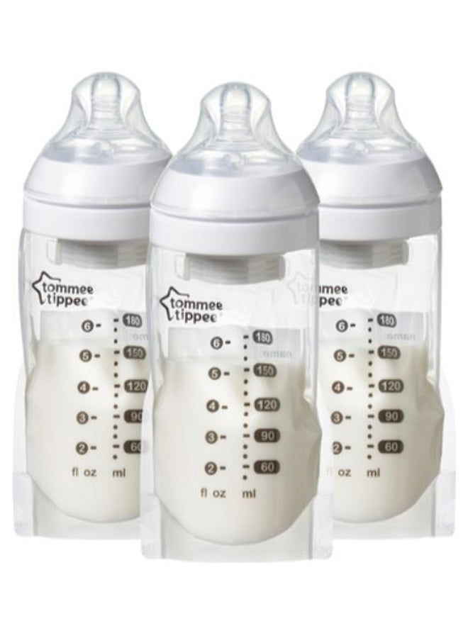 tommee tippee Pump And Go Breast Milk Storage Bags - White - Image 3