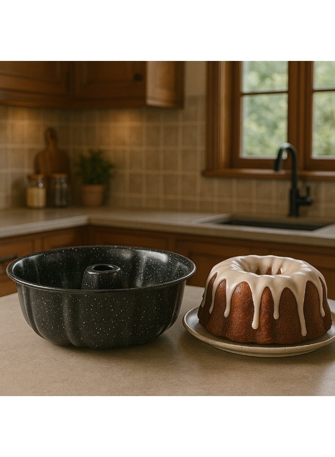 Happy Home Granite Cake Maker Black 24x7cm - Image 1
