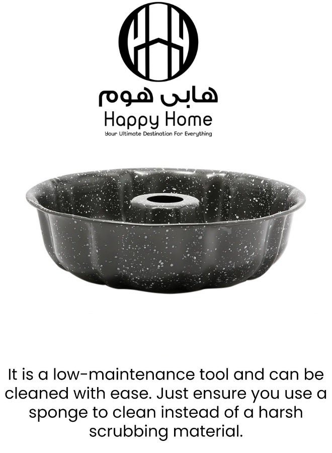 Happy Home Granite Cake Maker Black 24x7cm - Image 2