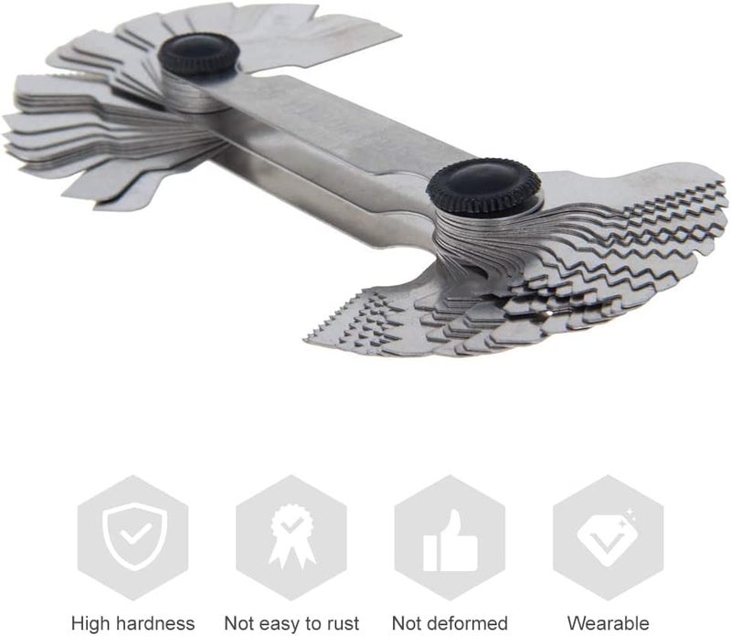 Utoolmart Screw Thread Pitch Cutting Gauge Tool Metric 60 Degree 0.25-6.0mm Imperial 55 Degree 4-62G - Image 2