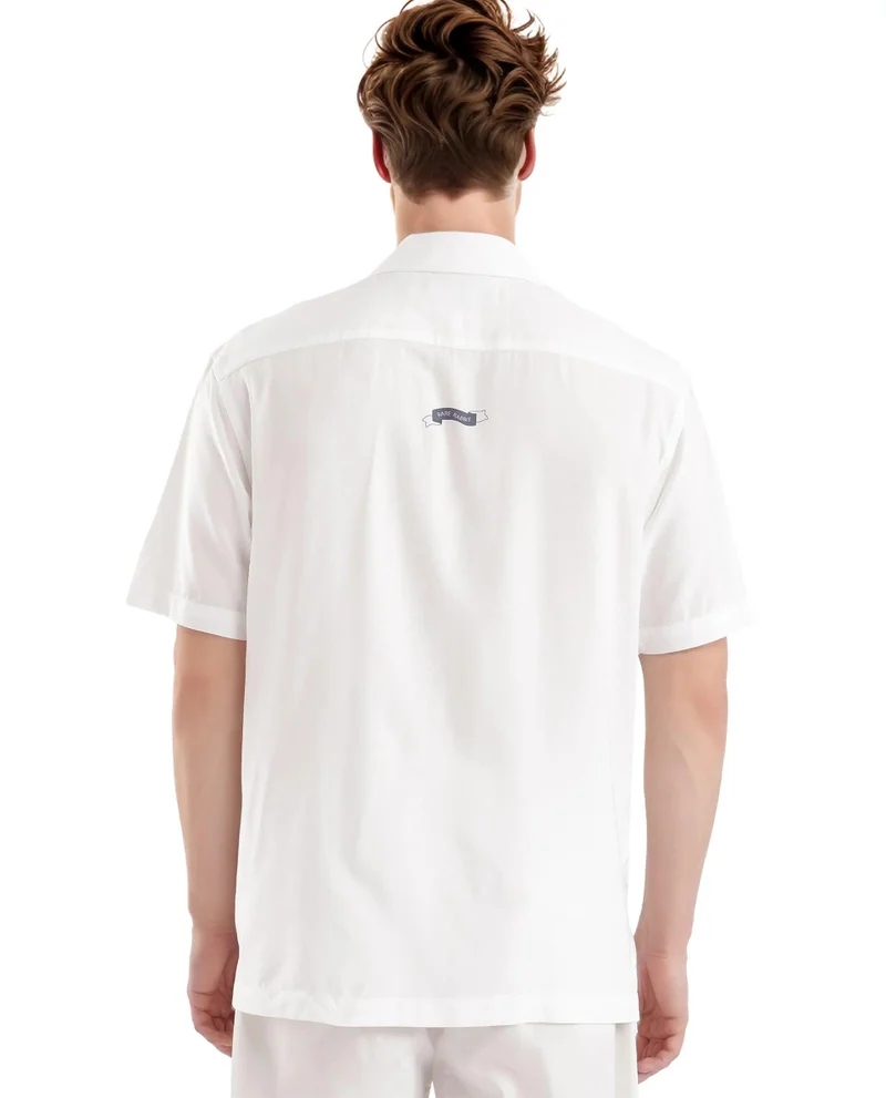 Rare Rabbit Men's Cuban Collar Boxy Fit Shirt