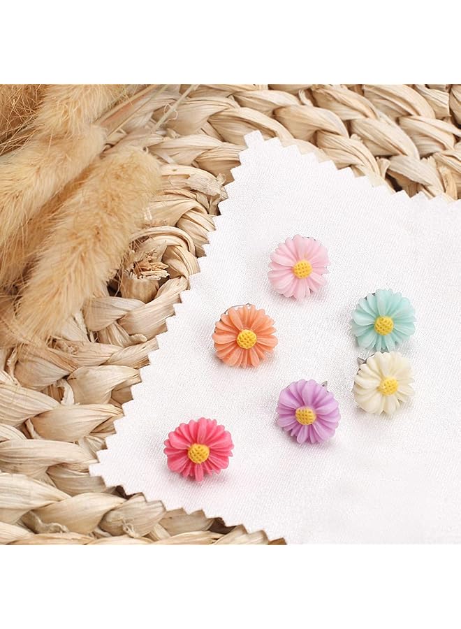 إيروريكس 30 قطعة من دبابيس الزهور ودبابيس الإبهام المزخرفة على شكل زهور ملونة لدبابيس الإبهام على شكل زهور لجدار الصور والجدار المميز والسبورة البيضاء ولوحة الفلين ولوحة الإعلانات والمكتب أو المنزل - Image 4