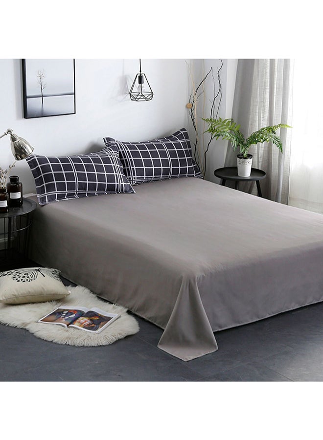 NIBEMINENT 4-Piece Bedding Set polyester Black/White King  - Image 2