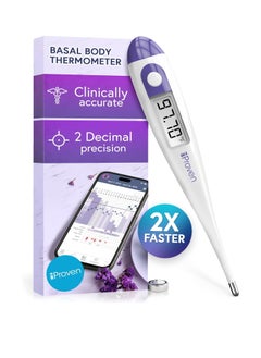 iProven Digital Basal Thermometer,1/100th Degree High Precision, Quick 60-Sec Reading, Memory Recall, Accurate BBT Thermometer for Natural Ovulation Tracking  - Image 1