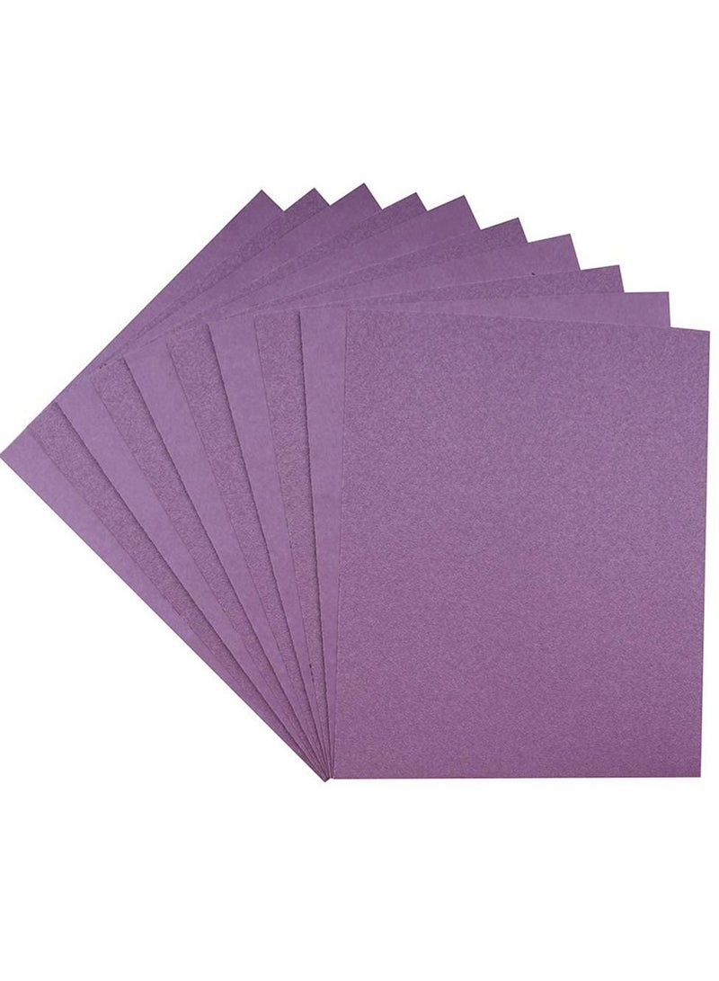 SYOSI Sandpaper 80 Grit, Wet Dry Sanding Sheets, High Performance White Fused Alumina Abrasive Sandpaper for Wood Furniture Finishing, Automotive Polishing, 9 x 11 Inch, Purple, 10-Pack - Image 1