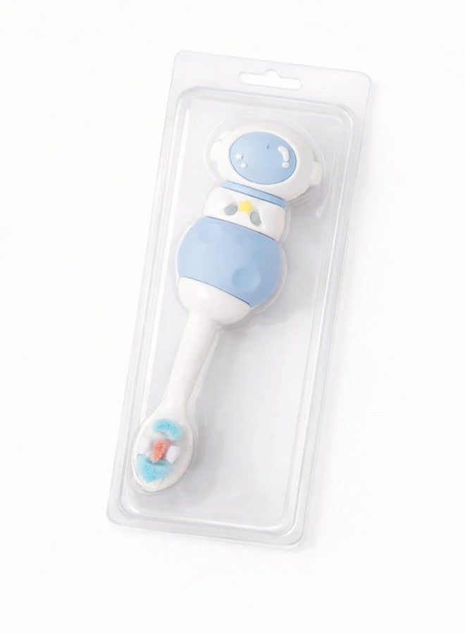 SMILE BABY 3D Cartoon Handle Soft Bristles Toothbrush for Children's with Travel Case 2 To 7 Years (SPACE BLUE) - Image 2
