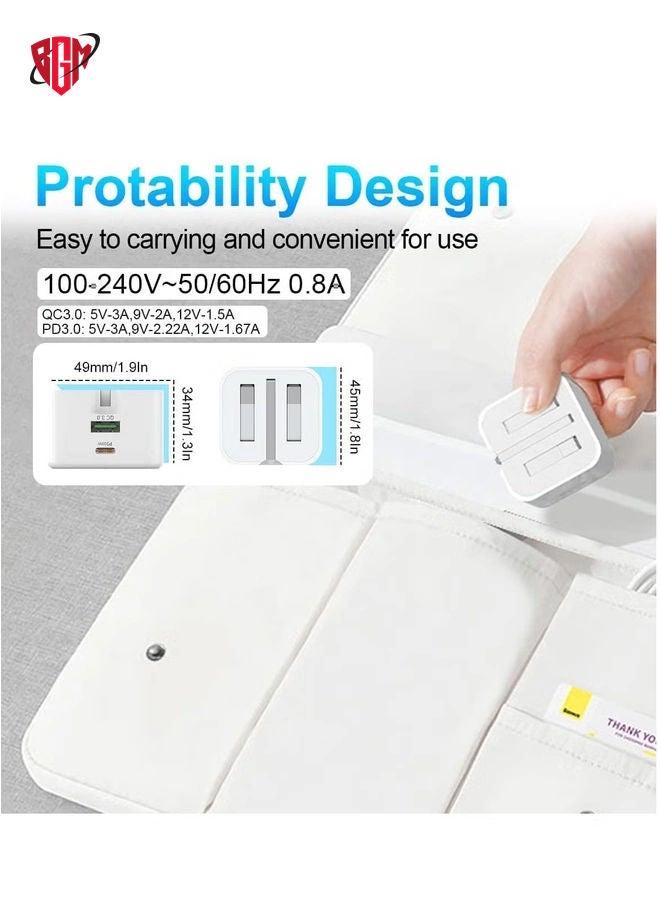 BGM USB C Charger, 20W Fast Charge Wall Plug, 2 Ports PD&QC 3.0 Fast Charger Plug Compatible for iPhone 13/13 Pro 12/12 Pro/12 Pro Max/11/XS/XR, iPad, Galaxy, Huawei etc  - Image 4