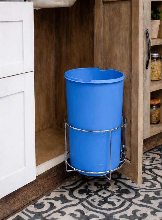NH10 DESIGNS Stainless Steel Bin Holder for Kitchen Dust Bin Holder Office and School Dustbin Holder Modular Kitchen Fixture For Bathroom Home and Office (Pack of 1) (NHSP) - Image 1