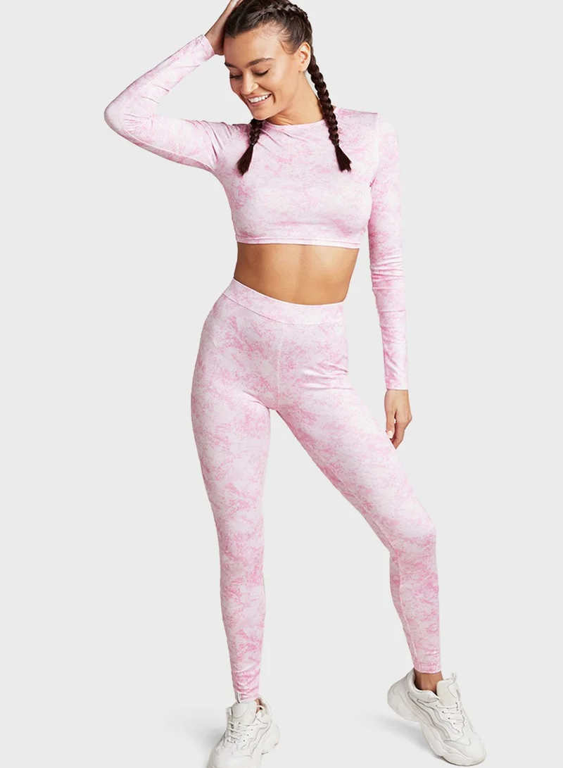Styli Tie Dye Crop Top & Leggings