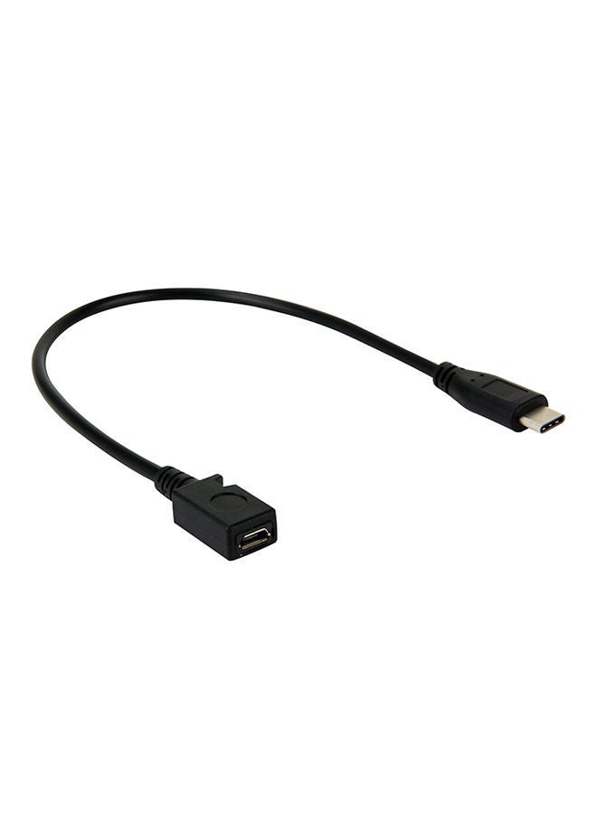 NIBEMINENT USB-C Male To Mini USB Female Cable Adapter Black - Image 1