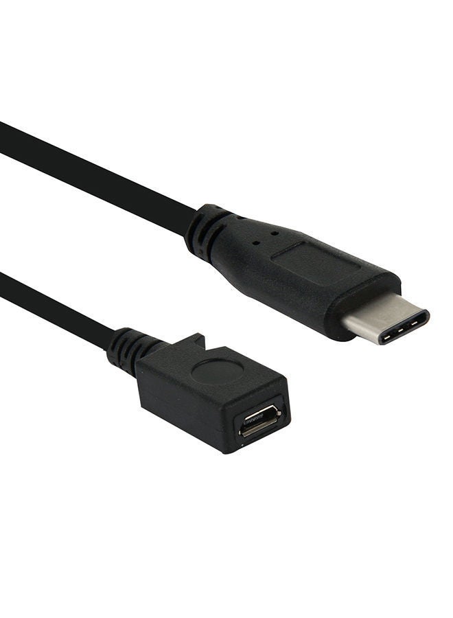 NIBEMINENT USB-C Male To Mini USB Female Cable Adapter Black - Image 2