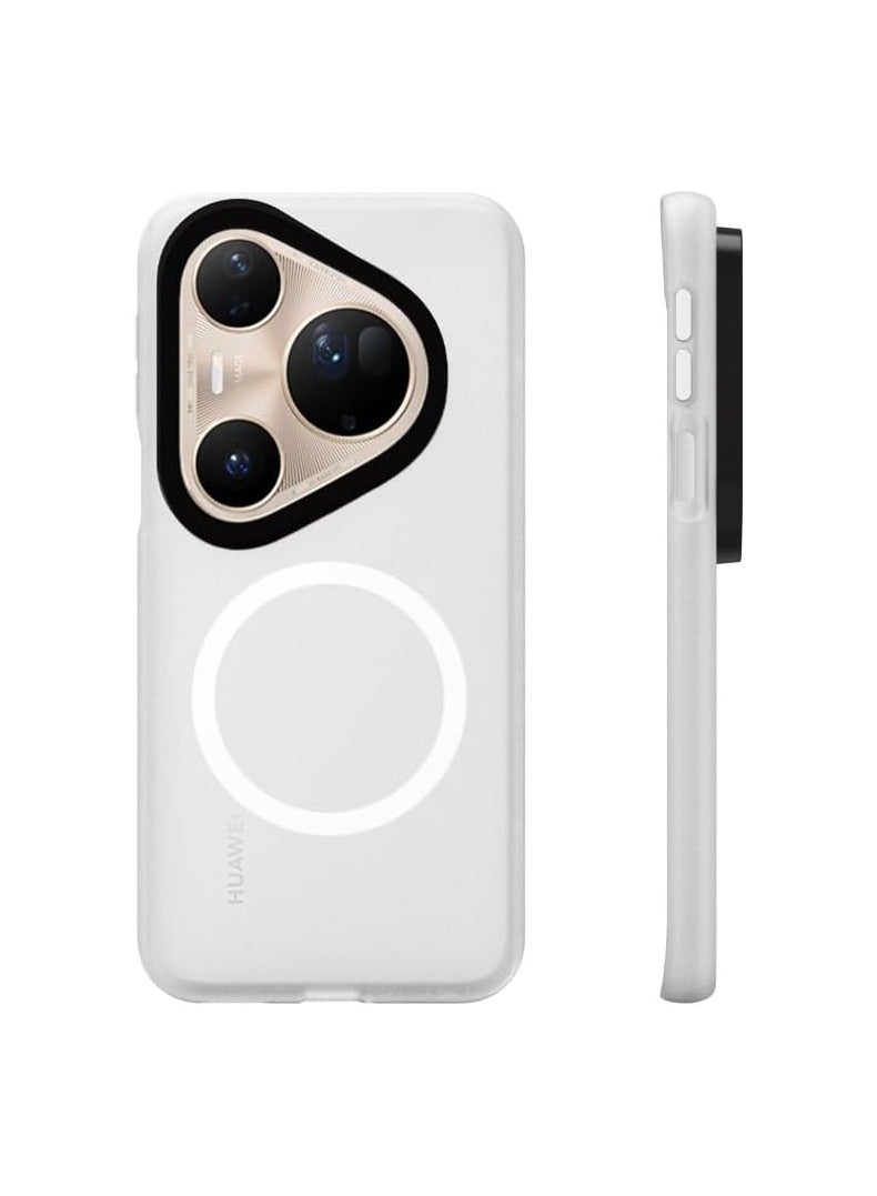 general Magnetic Case Compatible with Huawei Pura 80 Ultra (2025) Frosted Fingerprint-Free Wireless Charging Shockproof Armour Case for Pura 80 Ultra