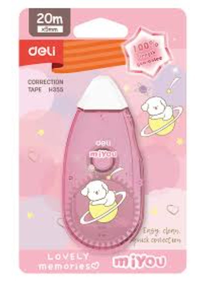 Deli Correction Tape, Assorted colors