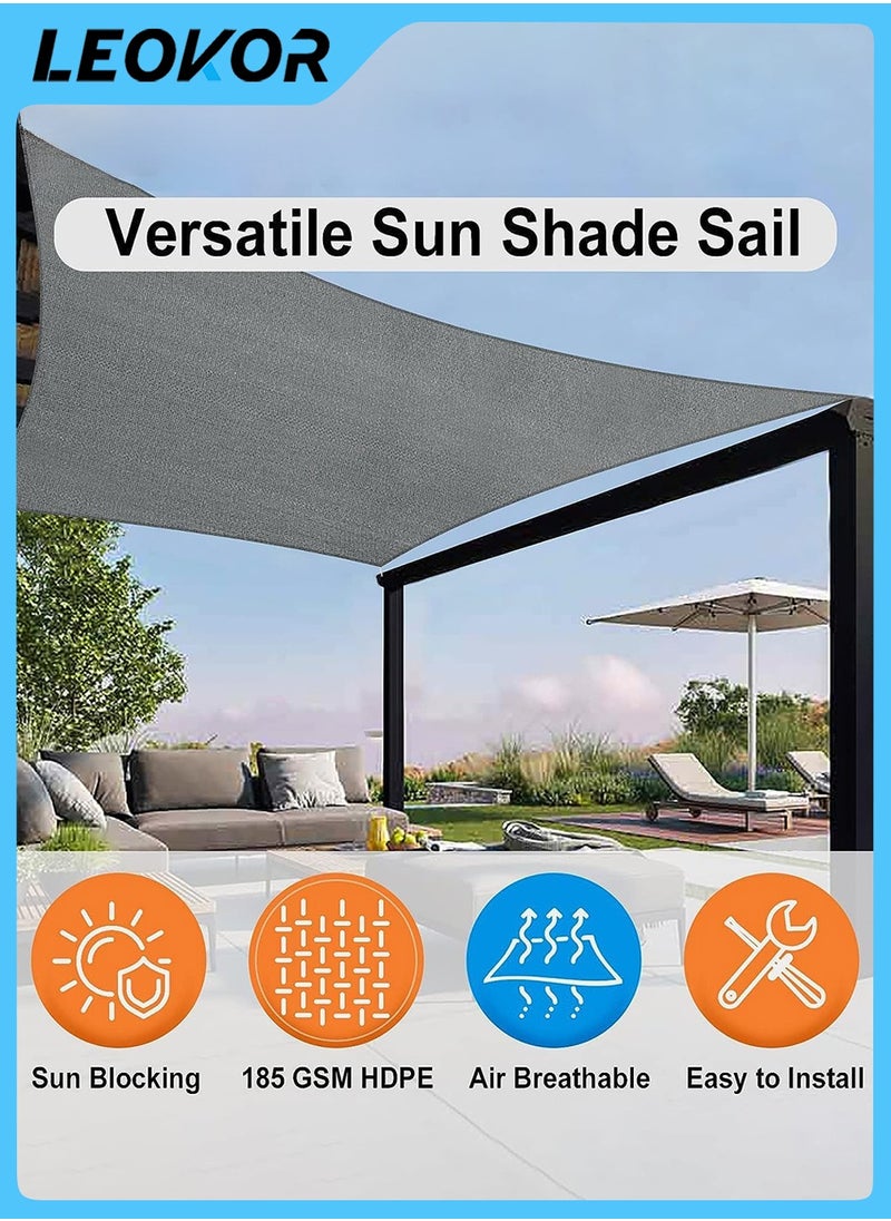 LEOKOR 3*3M Camping Tent,Sun Shade Sail,95% UV Block Canopy,for Outdoor/Patios/Garden/Backyard/Pergola/Decking/Swimming Pool  - Image 2